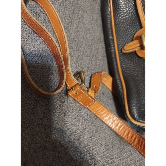 Vintage Dooney and Bourke Equestrian Crossbody Bag Pebbled Leather Black - Picture 13 of 16